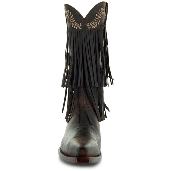 RESTOCK Santa Fe Two Layer Fringe Cowgirl Boots - Picture 4 of 10